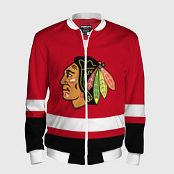 Бомбер мужской Chicago Blackhawks, цвет: 3D-белый