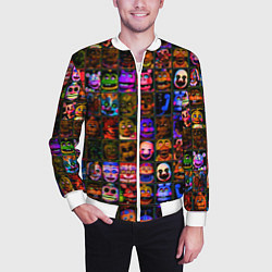 Бомбер мужской Five Nights At Freddy's, цвет: 3D-белый — фото 2