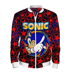 Бомбер мужской Sonic, цвет: 3D-белый