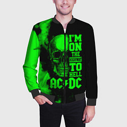 Бомбер мужской I'm on the highway to hell ACDC, цвет: 3D-черный — фото 2