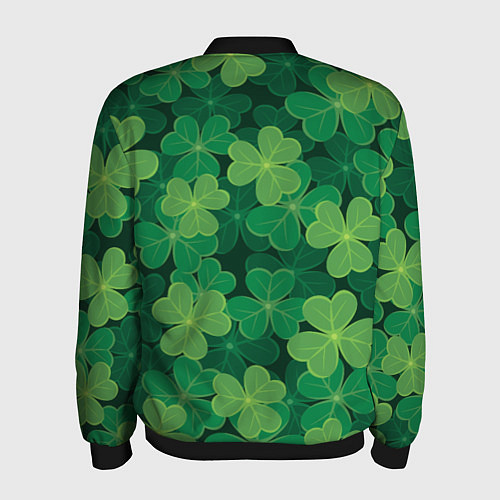 Мужской бомбер Ирландский клевер / 3D-Черный – фото 2