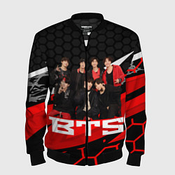 Бомбер мужской BTS, цвет: 3D-черный