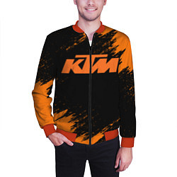 Бомбер мужской KTM, цвет: 3D-красный — фото 2