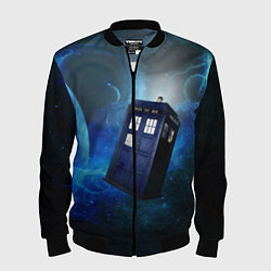 Бомбер мужской ТАРДИС, цвет: 3D-черный