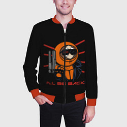 Бомбер мужской K-800, цвет: 3D-красный — фото 2