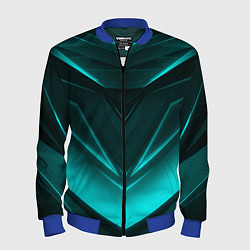 Бомбер мужской NEON GEOMETRY STRIPES, цвет: 3D-синий