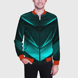 Бомбер мужской NEON GEOMETRY STRIPES, цвет: 3D-красный — фото 2