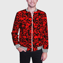 Бомбер мужской ЧЕРЕПА, цвет: 3D-меланж — фото 2