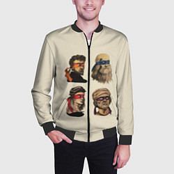 Бомбер мужской Настоящие Черепашки, цвет: 3D-черный — фото 2