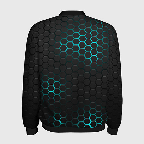 Мужской бомбер СТАЛЬНАЯ НЕОНОВАЯ БРОНЯ / 3D-Черный – фото 2