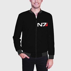 Бомбер мужской MASS EFFECT N7, цвет: 3D-черный — фото 2