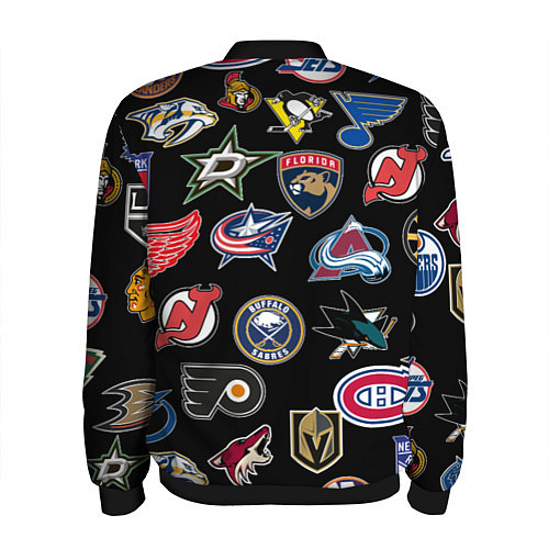 Мужской бомбер NBA PATTERN / 3D-Черный – фото 2