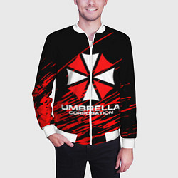 Бомбер мужской Umbrella Corporation, цвет: 3D-белый — фото 2