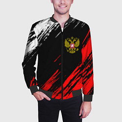Бомбер мужской РОССИЯ, цвет: 3D-черный — фото 2