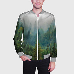 Бомбер мужской Лес, цвет: 3D-меланж — фото 2