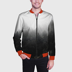 Бомбер мужской Лес, цвет: 3D-красный — фото 2