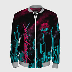 Бомбер мужской CYBERPUNK, цвет: 3D-меланж