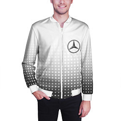 Бомбер мужской Mercedes-Benz, цвет: 3D-белый — фото 2