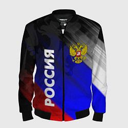 Бомбер мужской РОССИЯ, цвет: 3D-черный