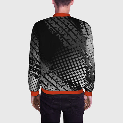 Мужской бомбер Subaru / 3D-Красный – фото 4