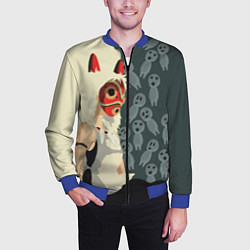 Бомбер мужской Принцесса Мононоке, цвет: 3D-синий — фото 2