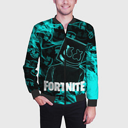 Бомбер мужской Fortnite Marshmello, цвет: 3D-черный — фото 2