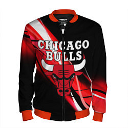 Бомбер мужской CHICAGO BULLS, цвет: 3D-красный