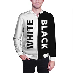 Бомбер мужской BLACK & WHITE, цвет: 3D-белый — фото 2