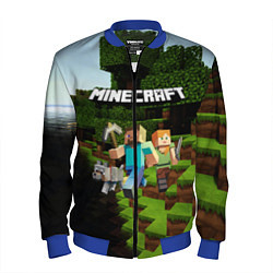 Бомбер мужской Minecraft, цвет: 3D-синий