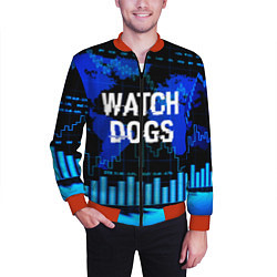 Бомбер мужской Watch Dogs, цвет: 3D-красный — фото 2