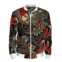 Бомбер мужской Dsquared tatoo DRAGON, цвет: 3D-белый