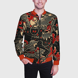 Бомбер мужской Dsquared tatoo DRAGON, цвет: 3D-красный — фото 2