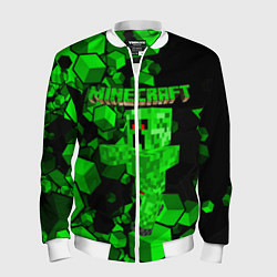 Бомбер мужской Minecraft, цвет: 3D-белый