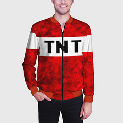 Бомбер мужской Minecraft, цвет: 3D-красный — фото 2