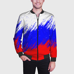 Бомбер мужской Россия, цвет: 3D-черный — фото 2
