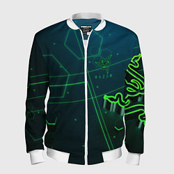 Бомбер мужской RAZER CYBERSPORT, цвет: 3D-белый
