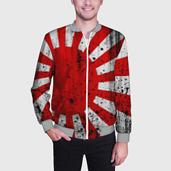 Бомбер мужской ЯПОНСКИЙ ФЛАГ, цвет: 3D-меланж — фото 2