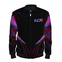 Бомбер мужской N7 Neon Style, цвет: 3D-черный