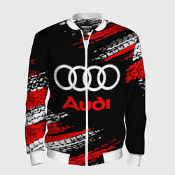 Бомбер мужской AUDI, цвет: 3D-белый
