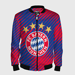 Бомбер мужской BAYERN MUNCHEN, цвет: 3D-черный