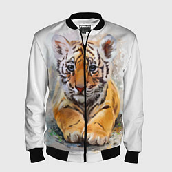 Бомбер мужской Tiger Art, цвет: 3D-черный