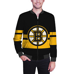 Бомбер мужской BOSTON BRUINS NHL, цвет: 3D-черный — фото 2