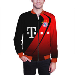 Бомбер мужской FC Bayern Munchen Форма, цвет: 3D-красный — фото 2