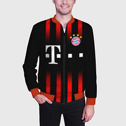 Бомбер мужской FC Bayern Munchen, цвет: 3D-красный — фото 2