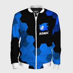 Бомбер мужской СОНИК SONIC, цвет: 3D-белый