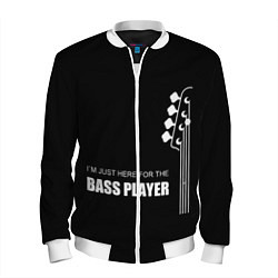 Бомбер мужской BASS PLAYER GUITAR, цвет: 3D-белый