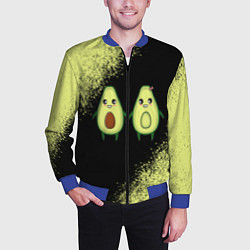 Бомбер мужской Авокадо, цвет: 3D-синий — фото 2