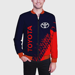 Бомбер мужской TOYOTA ТОЙОТА, цвет: 3D-красный — фото 2