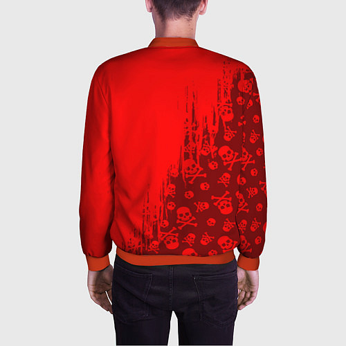 Мужской бомбер КОРОЛЬ И ШУТ / 3D-Красный – фото 4