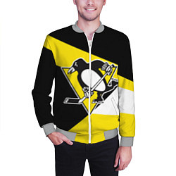 Бомбер мужской Pittsburgh Penguins Exclusive, цвет: 3D-меланж — фото 2